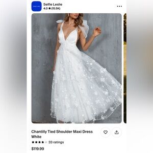 Chantilly Tied Shoulder Maxi Dress